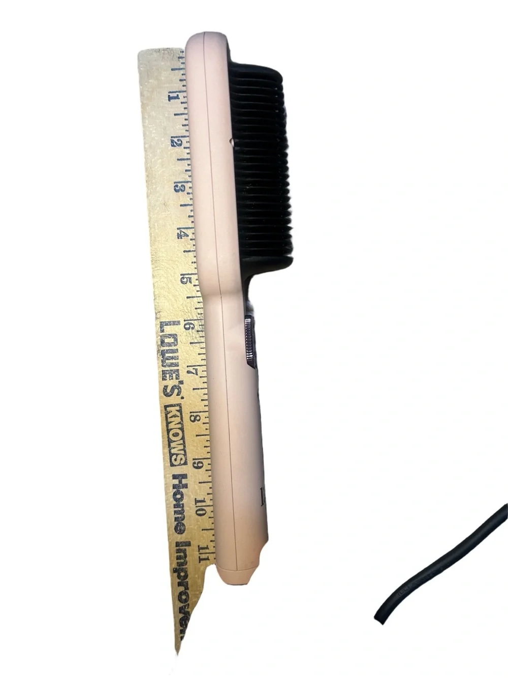 L’ange Electric Heated Hair Straightening Brush in blush pink